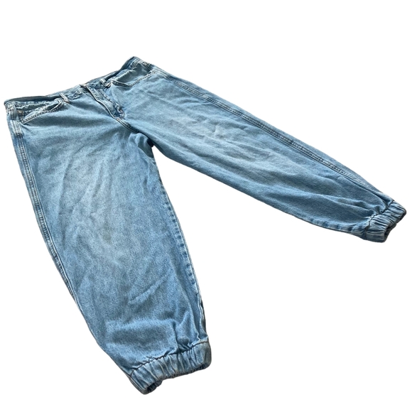 FRAME High Rise cropped the lounge Chill denim jogger blue Jeans size 29 - Picture 7 of 16